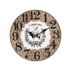 Farm Life Wall Clock 34cm 800px x 800px-min
