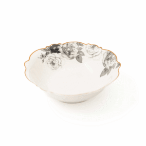 Black Rose Cereal Bowls 4PC Top View