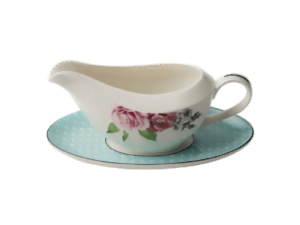 Wavy Rose Gravy Boat Top View