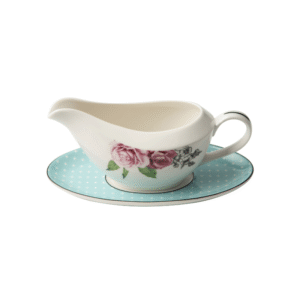 Wavy Rose Gravy Boat Top View
