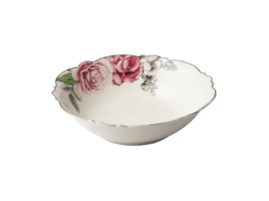 Wavy Rose Salad Bowl Top View
