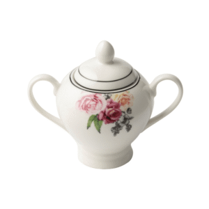 Wavy Rose Sugar Pot Top View
