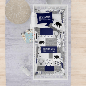 Woodland Blocks Custom Duvet Cover Set