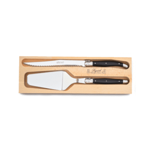 Andre V Cake Server & Knife Set Black