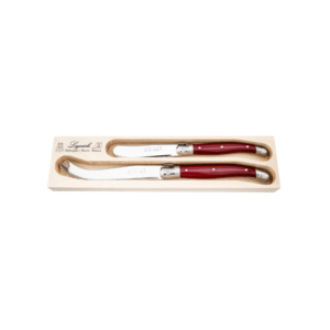 Andre V Cheese & Butter Knife Set Cherry Red