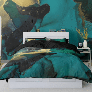 Green Marble Custom Duvet Cover Set