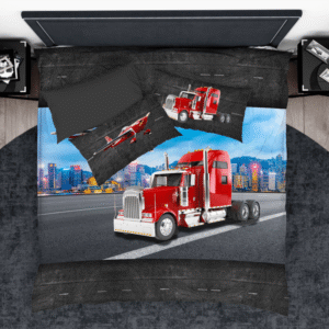 Truck Plane Custom Duvet Cover Set