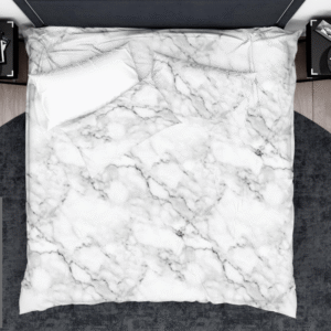 White Marble Custom Duvet Cover Set