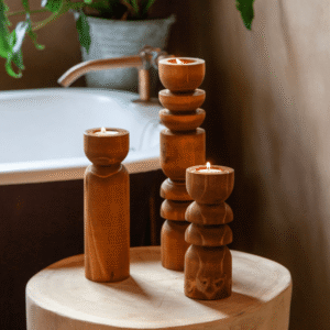 Abstract Cognac Tealight Candle Holder Lifestyle 3