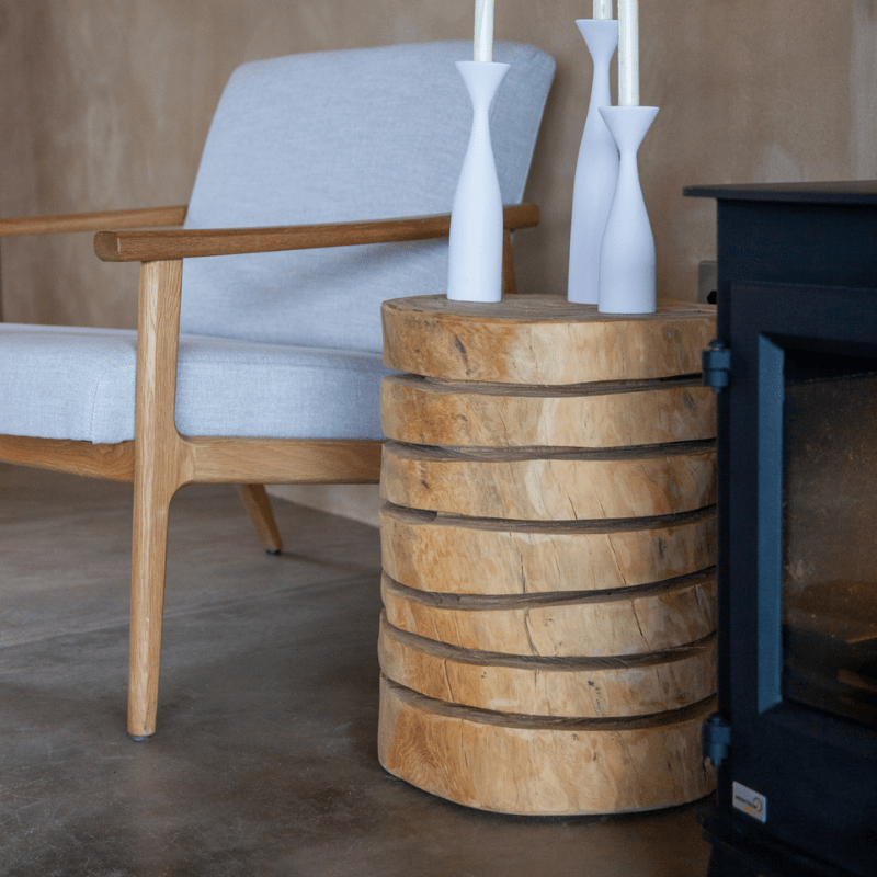 https://www.lcvdesignsndecor.co.za/shop/furniture/living-room/side-tables/ringed-side-table/ Ringed Side Table in Natural Stone Pine Lifestyle 1