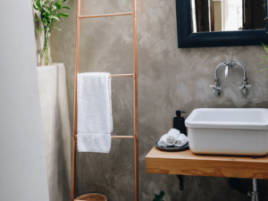 Copper Ladder 410x25x1770mm Lifestyle