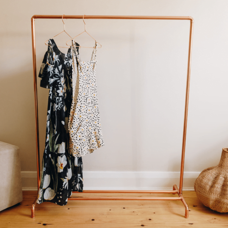 Mini Copper Kids Clothing & Shoe Rail - LCV Designs & Decor Pty Ltd