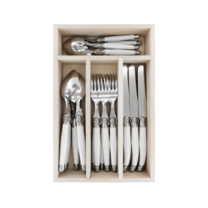 Andre Verdier 24 PC Cutlery Set-Chalk White
