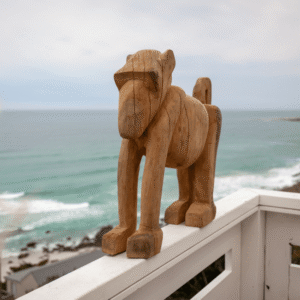 Baboon Wooden Sculpture Large Lifestyle