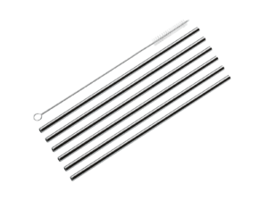 Cilio Drinking Straws Stainless Steel Straight