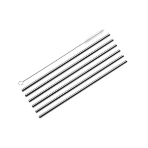 Cilio Drinking Straws Stainless Steel Straight