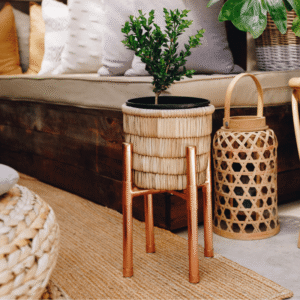 Short Copper Plant Stand Lifestyle Main