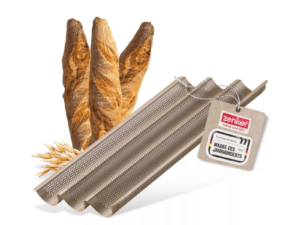 Zenker Perforated Baguette Tray 3 Slots Mojave Gold Lifestyle 1