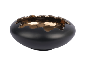 Broken Orchid Smooth Black Ceramic Decor 15H x 35W Main