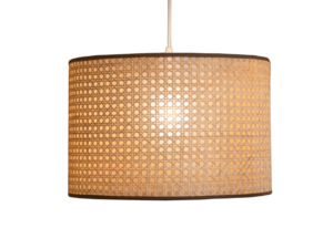 Cane Webbing Drum Pendant Light