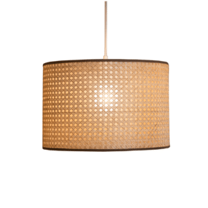 Cane Webbing Drum Pendant Light