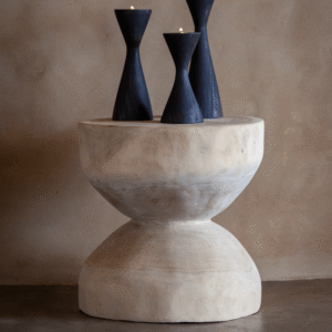 Wide Hourglass Side Table