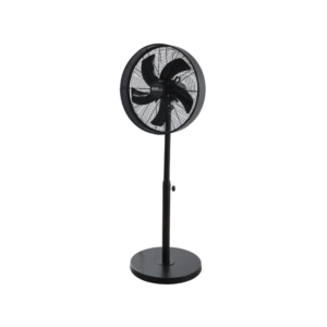 Alva Air 40cm Drum Pedestal Fan - Black Angle View