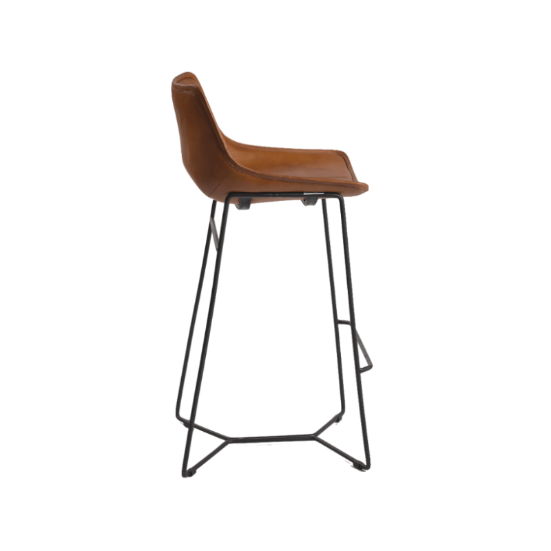 https://www.lcvdesignsndecor.co.za/shop/furniture/kitchen-bar/bar-counter-stools-chairs/curt-leather-bar-chair/ Curt Leather Bar Chair 47x48x97cm Side View