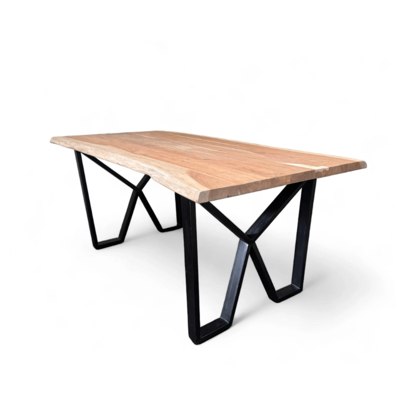 https://www.lcvdesignsndecor.co.za/shop/furniture/dining-room/dining-tables/hudson-live-edge-dining-table/ Hudson Live Edge Dining Table Angle View