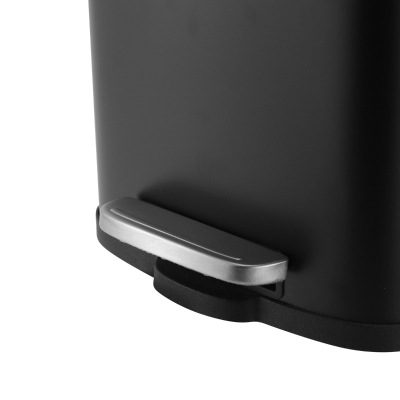 https://www.lcvdesignsndecor.co.za/shop/home-essentials/homekeeping/rubbish-bins/modena-5l-black-steel-pedal-bin/ Modena 5L Black Steel Pedal Bin Close-up Pedal
