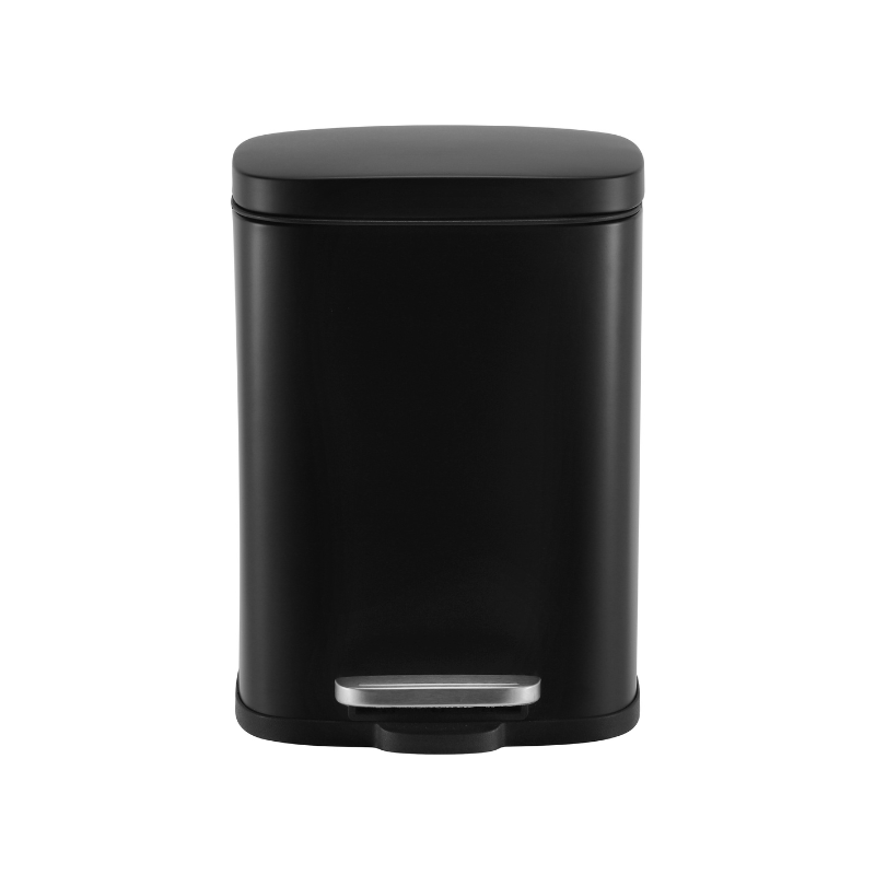 https://www.lcvdesignsndecor.co.za/shop/home-essentials/homekeeping/rubbish-bins/modena-5l-black-steel-pedal-bin/ Modena 5L Black Steel Pedal Bin Front View