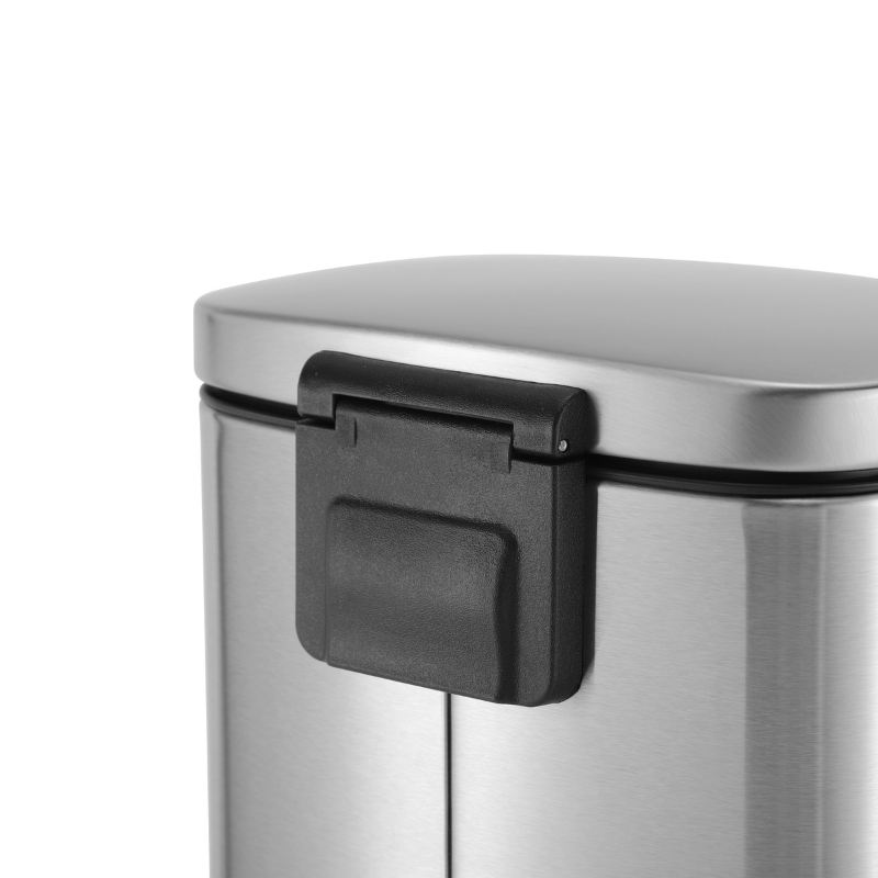https://www.lcvdesignsndecor.co.za/shop/home-essentials/homekeeping/rubbish-bins/modena-5l-stainless-steel-pedal-bin/ Modena 5L Stainless Steel Pedal Bin Close-up Carry Handle