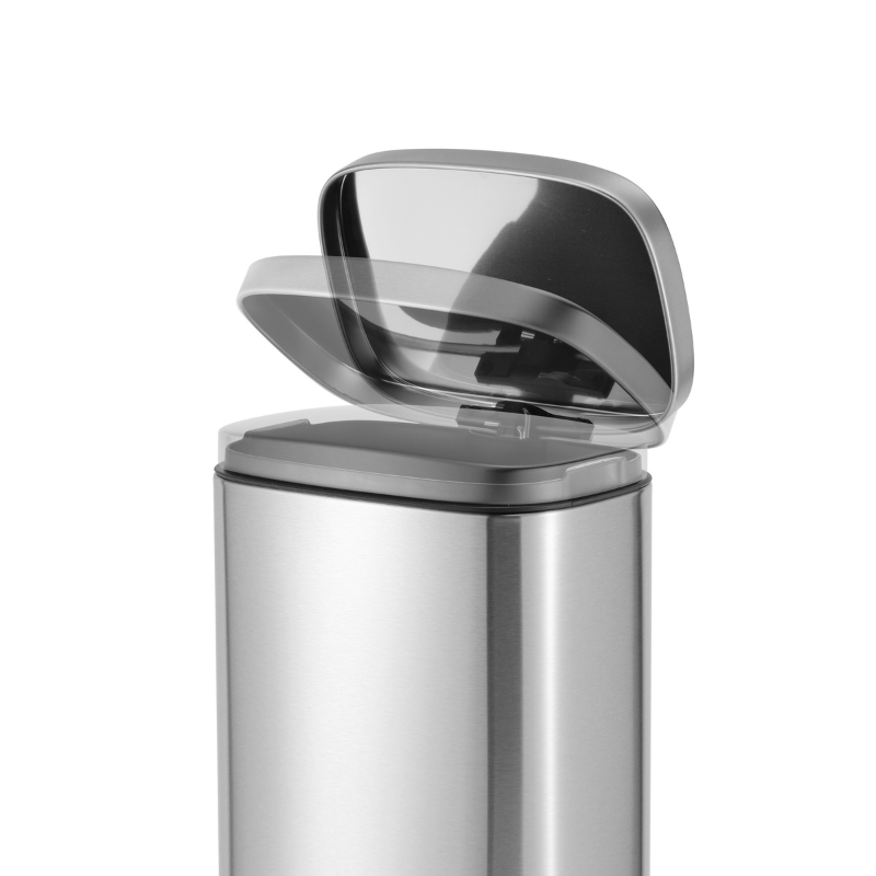 https://www.lcvdesignsndecor.co.za/shop/home-essentials/homekeeping/rubbish-bins/modena-5l-stainless-steel-pedal-bin/ Modena 5L Stainless Steel Pedal Bin Silent Soft Close Lid