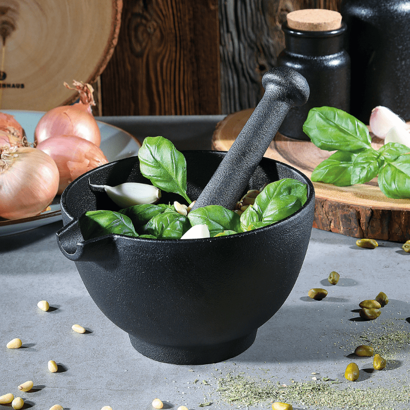 https://www.lcvdesignsndecor.co.za/shop/kitchen-dining/cooking-essentials/prep-tools/garlic-herb-tools/zassenhaus-cast-iron-mortar-xl-15-5cm/ Zassenhaus Cast Iron Mortar XL 15.5cm Lifestyle