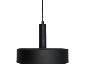 Gustave Pendant Light Black Ferrograin
