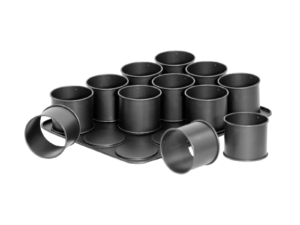 Zenker 12 Cup Mini Flan Moulds on Tray