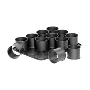 Zenker 12 Cup Mini Flan Moulds on Tray