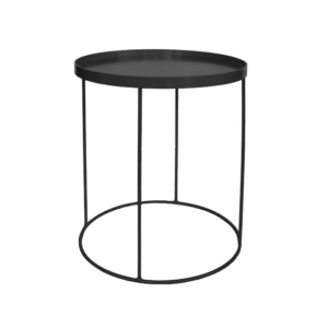 Mild Steel Drinks Side Table Black