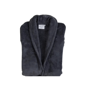Club Classique Fleece Bathrobe Charcoal Main