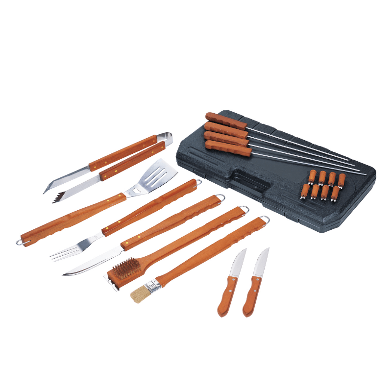 https://www.lcvdesignsndecor.co.za/shop/outdoor/braai-tools/21pc-deluxe-wood-handled-bbq-tool-set/ 21PC Deluxe Wood-Handled BBQ Tool Set in Carry Case