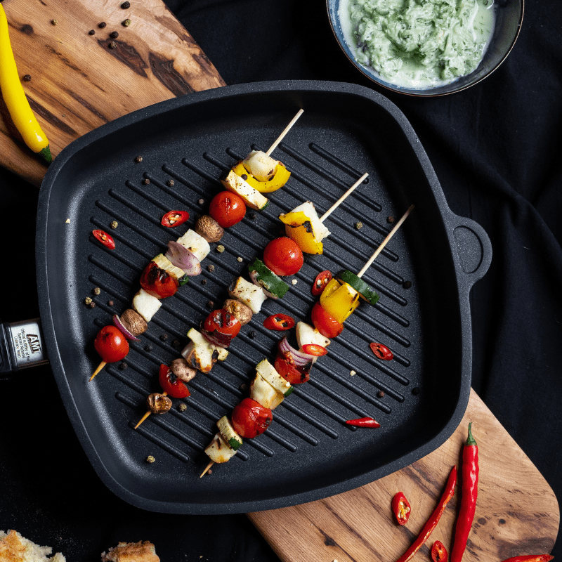 https://www.lcvdesignsndecor.co.za/shop/kitchen-dining/cooking-essentials/cookware/grill-pans-griddles/amt-26cm-surface-wide-square-grill-pan/ AMT 26cm Surface Wide Square Grill Pan Lifestyle 2