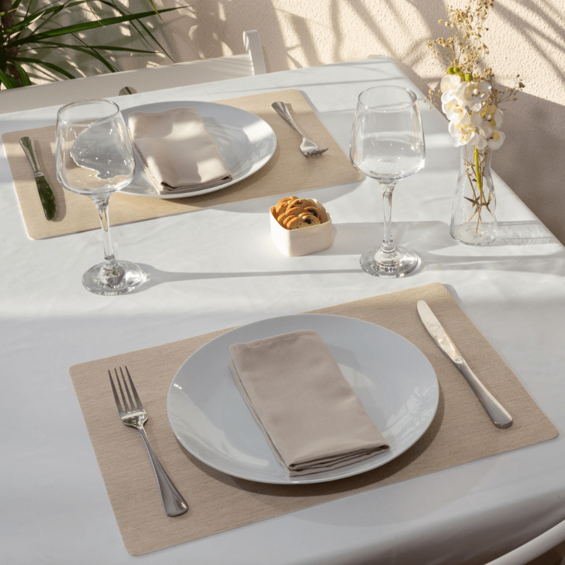 https://www.lcvdesignsndecor.co.za/shop/kitchen-dining/table-linen-accessories/placemats/tiara-sofia-placemats-linen/ Tiara Sofia Placemats - Linen 30x43cm Lifestyle