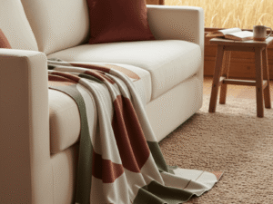 Abstract 100% Cotton Knitted Throw Lifestyle