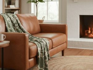 Branches 100% Cotton Knitted Throw Lifestyle