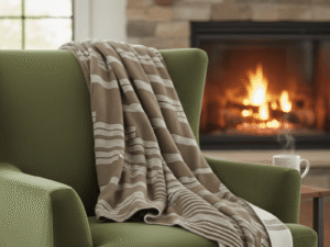 Linear 100% Cotton Knitted Throw Lifestyle