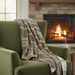 Linear 100% Cotton Knitted Throw Lifestyle