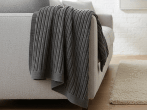 Ridge Lines 100% Cotton Knitted Throw Lifestyle