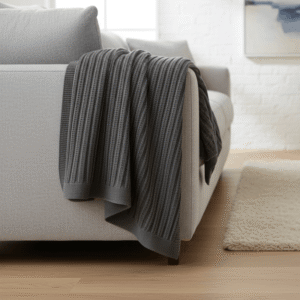 Ridge Lines 100% Cotton Knitted Throw Lifestyle