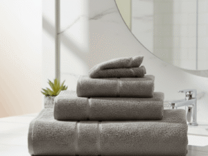 Terry Lustre Cement 525gsm 4PC Set Lifestyle