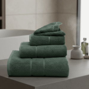 Terry Lustre Cycad Green 525gsm 4PC Set Lifestyle 1